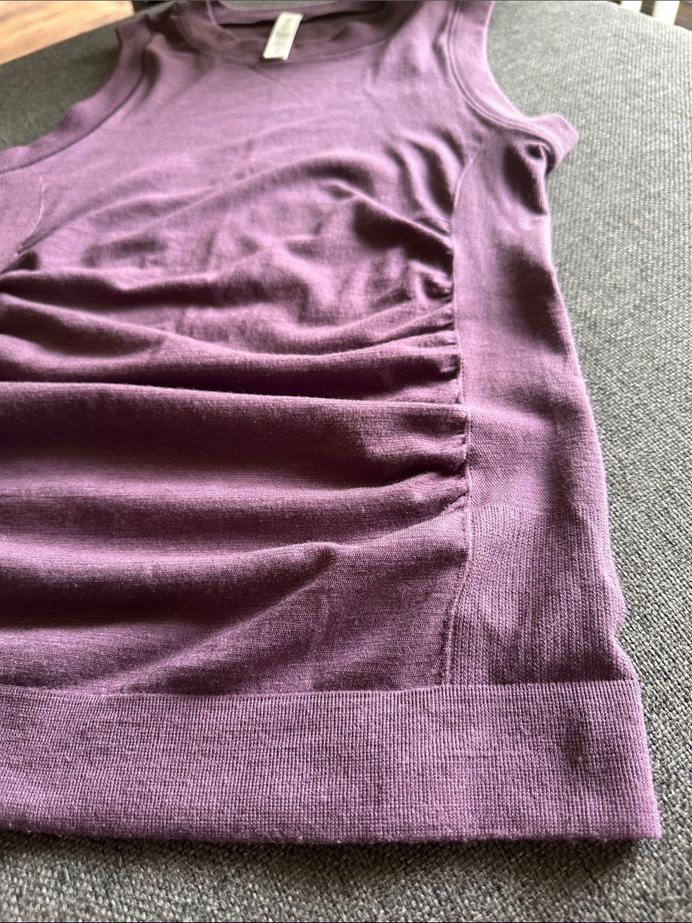 Athleta Mauve Ruched Sleeveless Tank Top - Picture 6 of 8